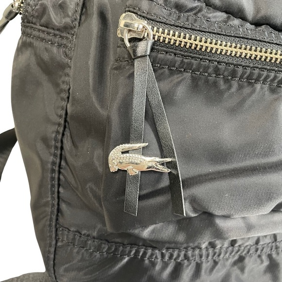 Lacoste Black Minimalist Backpack with Synthetic Fabric main image 7